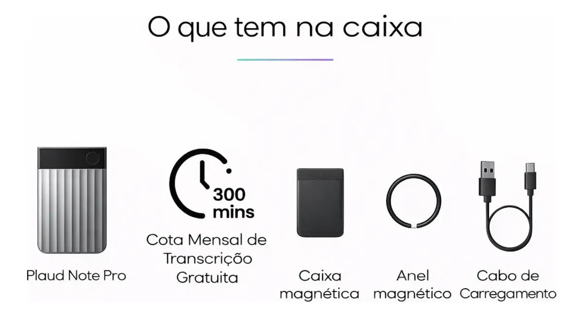 Plaud Note Pro — Gravador de Voz com IA e 64 GB