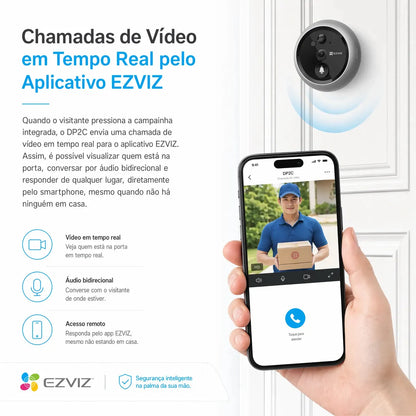 Vídeo Porteiro EZVIZ DP2C — Olho Mágico Digital Full HD 4,3"