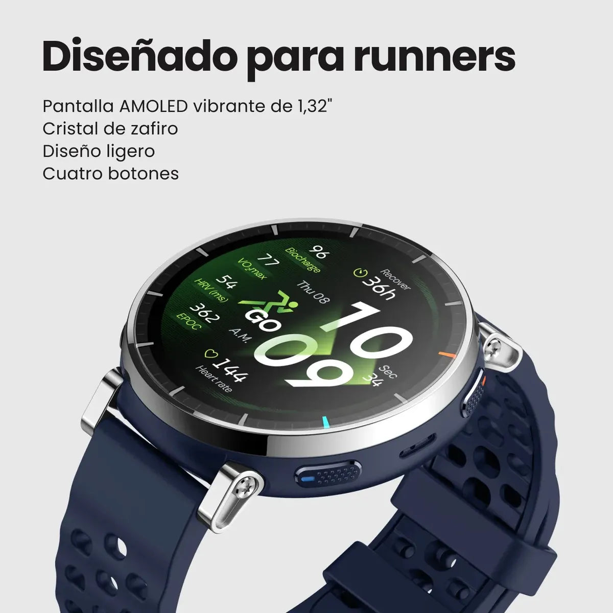 Smartwatch Amazfit Active 3 Premium — GPS, AMOLED 1.43" e 5 ATM