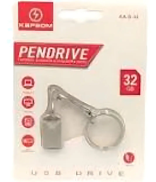 Pendrive 32 GB Kapbom Pen Max USB 2.0 — Metal com Chaveiro