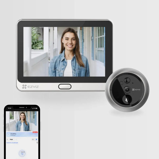 Vídeo Porteiro EZVIZ DP2C — Olho Mágico Digital Full HD 4,3"