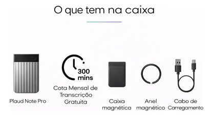 Plaud Note Pro — Gravador de Voz com IA e 64 GB